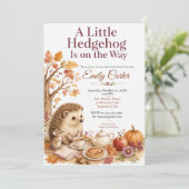 Herbst-Igel-Baby-Party Einladung (Stehend Vorderseite)