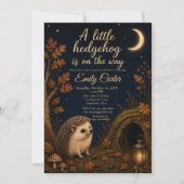 Herbst-Igel-Baby-Party Einladung (Vorderseite)