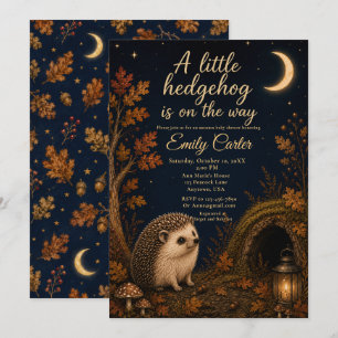 Herbst-Igel-Baby-Party Einladung