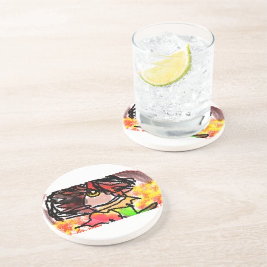 Herbst-Igel Getränkeuntersetzer (Seite)