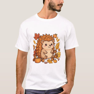 Herbst-Igel Herbstblätter Süße Thanksgiving-Kunst T-Shirt