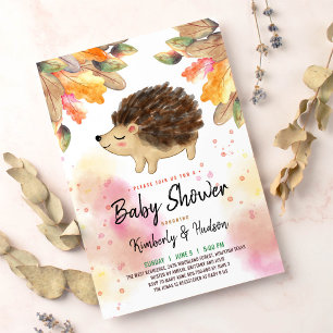 Herbst Igel Kinderdusche Einladung