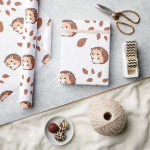 Herbst-Igel - Nahtloses Wrapper-Design Geschenkpapier