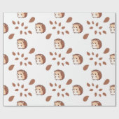 Herbst-Igel - Nahtloses Wrapper-Design Geschenkpapier (Flach)