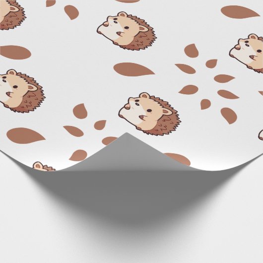 Herbst-Igel - Nahtloses Wrapper-Design Geschenkpapier (Ecke)