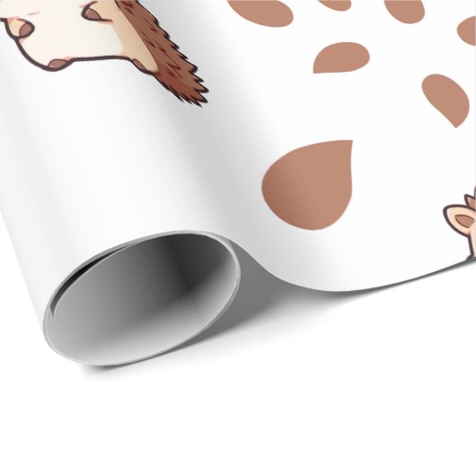 Herbst-Igel - Nahtloses Wrapper-Design Geschenkpapier (Rolleneckpunkt)
