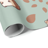 Herbst-Igel Nahtloses Wrapping Paper Geschenkpapier (Rolleneckpunkt)