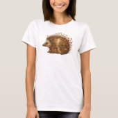 Herbst-Igel-Wald-Silhouetten-Kunst T-Shirt (Vorderseite)