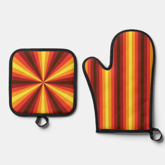 Herbst-Illusion Ofenhandschuh & Topflappen-Set (Vorderseite)