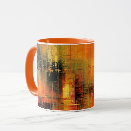 Herbst im Abstrakten Tasse (Vorderseite Links)
