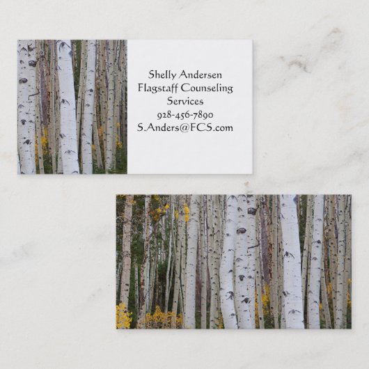 Herbst im Aspens Visitenkarte (Vorne/Hinten)
