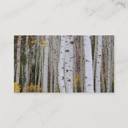 Herbst im Aspens Visitenkarte (Rückseite)