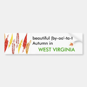 Herbst im Autoaufkleber West-Virginia