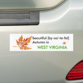 Herbst im Autoaufkleber West-Virginia (Auf Auto)