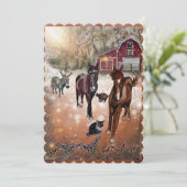 Herbst im Betrieb Einladung (Stehend Vorderseite)