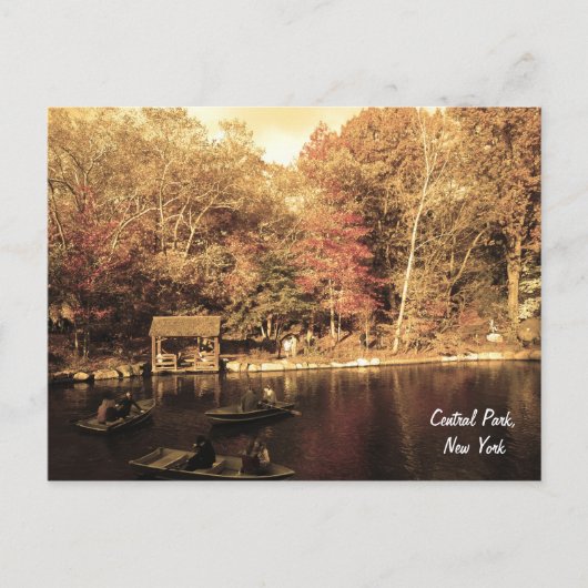 Herbst im Central Park Postkarte (Vorderseite)