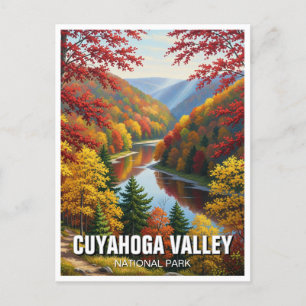 Herbst im Cuyahoga Tal Nationalpark Ohio Postkarte