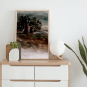 Herbst im Grünen Wasserfarbenwelt Landschaft Leinwanddruck