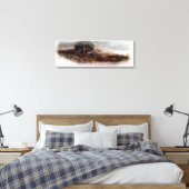 Herbst im Grünen Wasserfarbenwelt Landschaft Leinwanddruck (Insitu (Schlafzimmer))