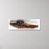 Herbst im Grünen Wasserfarbenwelt Landschaft Leinwanddruck (Vorderseite)