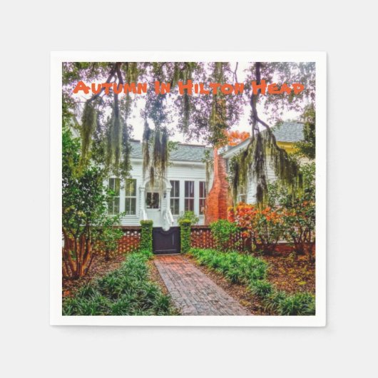 Herbst im Hilton Head Coastcovery Museum HHI Serviette (Vorderseite)