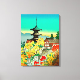 Herbst im Kiyomizu-Tempel in Kyoto-Koyo Leinwanddruck