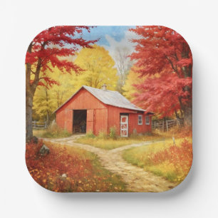Herbst im Land Pappteller