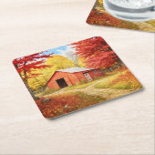 Herbst im Land Rechteckiger Pappuntersetzer (angewinkelt)