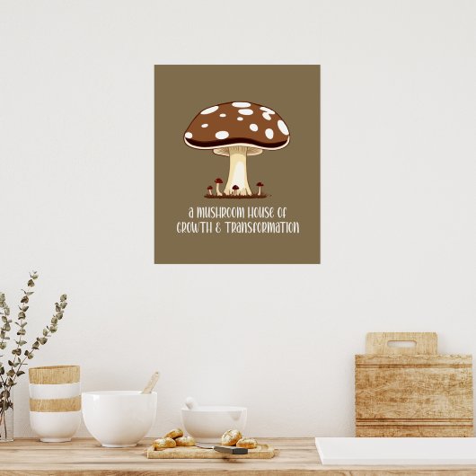 Herbst im Mushroom House Poster (Küche)
