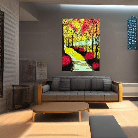 Herbst im Park | AI Art Poster