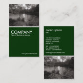 Herbst im Park - Dunkelgrün Visitenkarte (Vorne/Hinten)