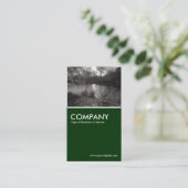 Herbst im Park - Dunkelgrün Visitenkarte (Stehend Vorderseite)