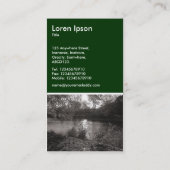 Herbst im Park - Dunkelgrün Visitenkarte (Rückseite)