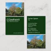 Herbst im Park - Dunkelgrün Visitenkarte (Vorne/Hinten)