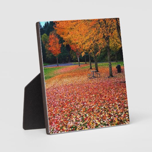 Herbst im Park Fotoplatte (Vorderseite)