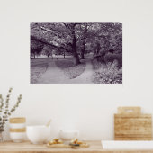 Herbst im Park - Lila Toned BW Poster (Küche)