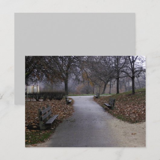 Herbst im Park Postkarte (Vorne/Hinten)