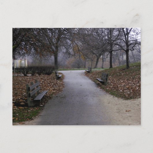Herbst im Park Postkarte (Vorderseite)