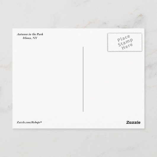 Herbst im Park Postkarte (Rückseite)