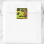 Herbst im Park Quadratischer Aufkleber (Tasche)