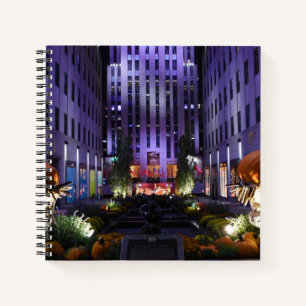 Herbst im Rockefeller Center NYC Channel Gardens Notizbuch
