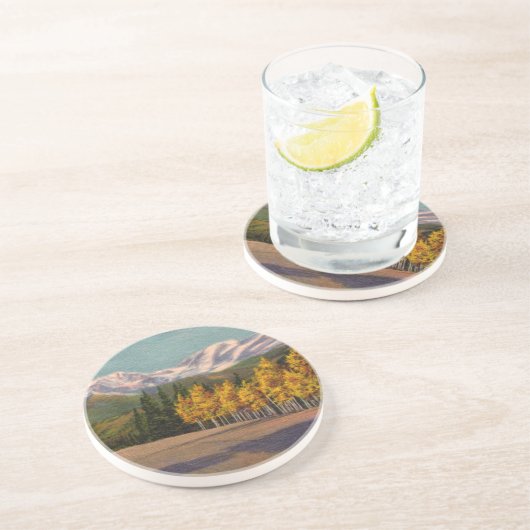 Herbst im Rockies-Untersetzer Sandstein Untersetzer (Seite)