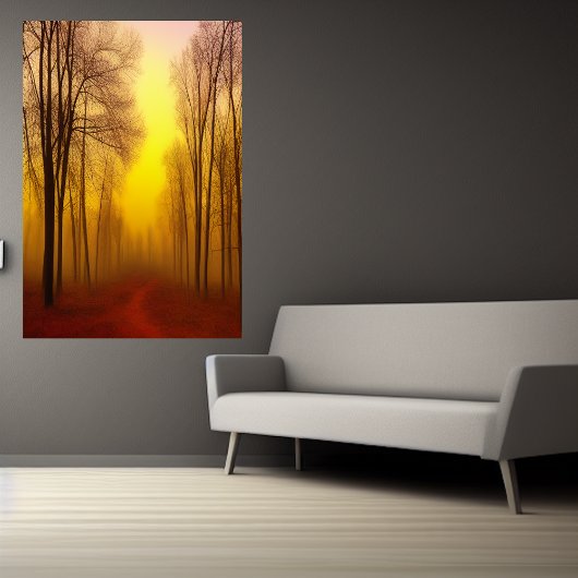 Herbst im Wald | AI Art Poster