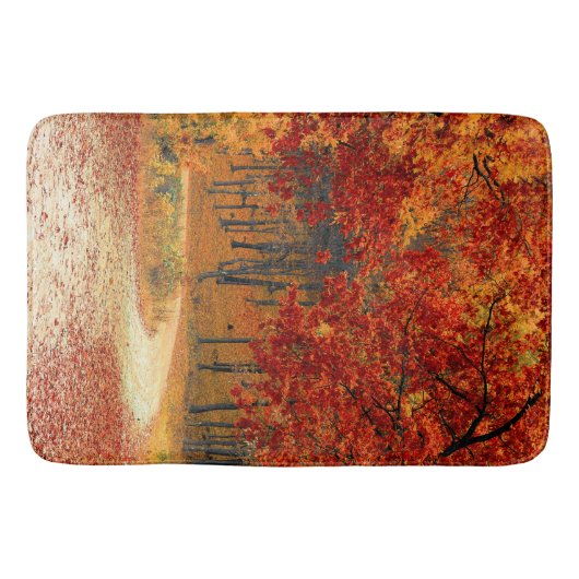 Herbst im Wald Badematte (Vorderseite)