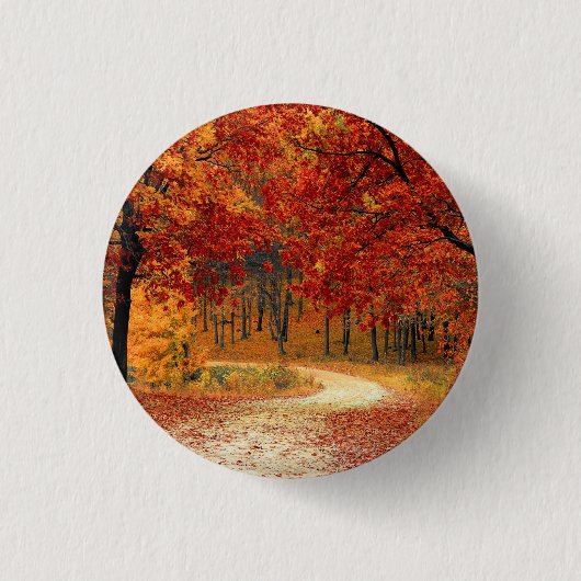 Herbst im Wald Button (Vorderseite)