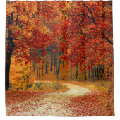 Herbst im Wald Duschvorhang (Vorderseite)