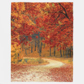 Herbst im Wald Fleecedecke (Vorderseite)