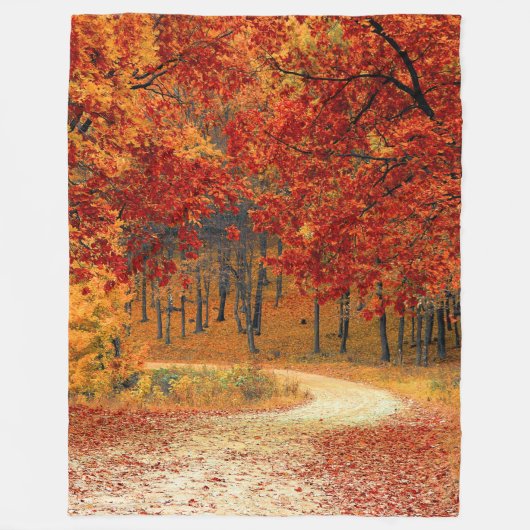 Herbst im Wald Fleecedecke (Vorderseite)