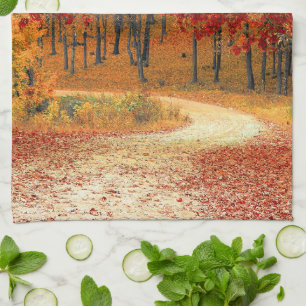 Herbst im Wald Geschirrtuch