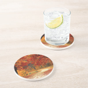 Herbst im Wald Getränkeuntersetzer